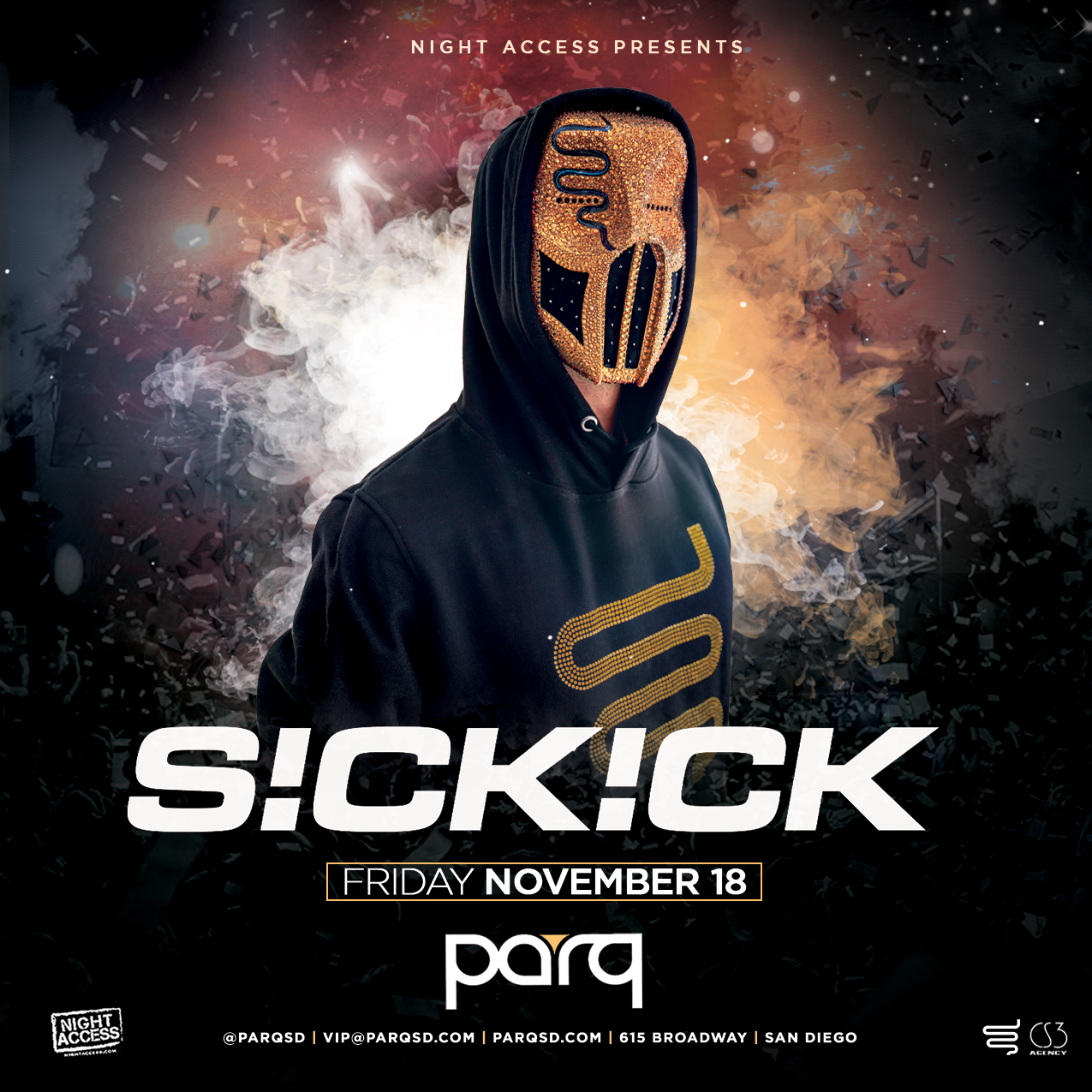 Night Access Presents S!CK!CK @ Parq • 11/18 w/ Branthedon + Michellada